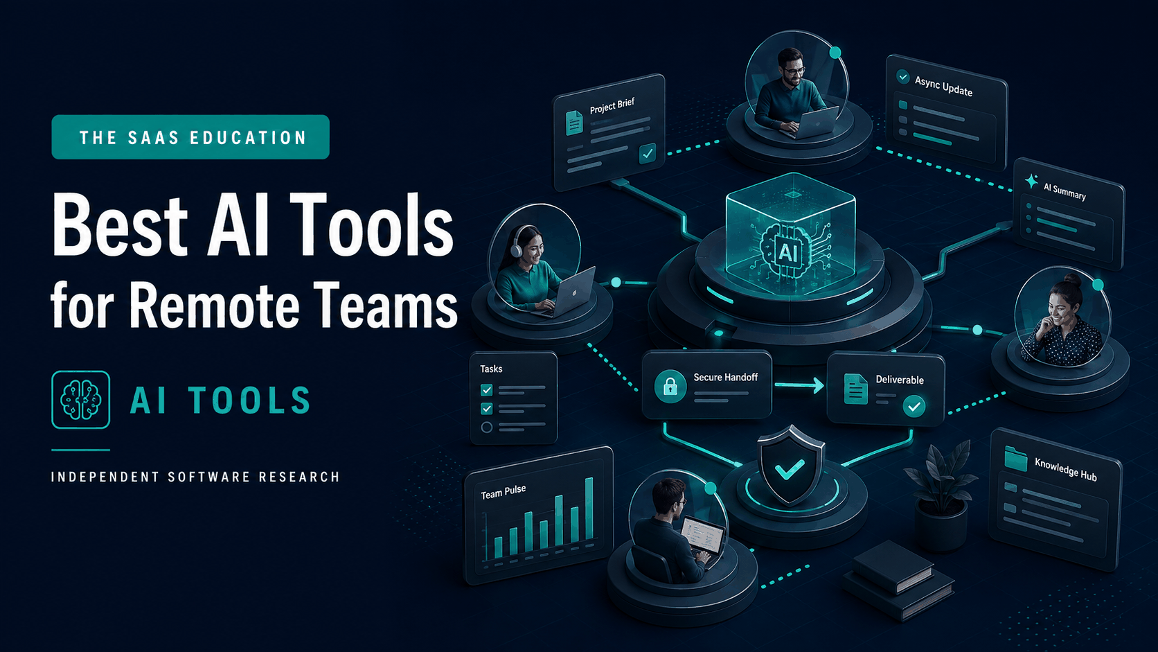 Remote team AI tools compared for shared knowledge, research, writing, meetings, and workflow coordination