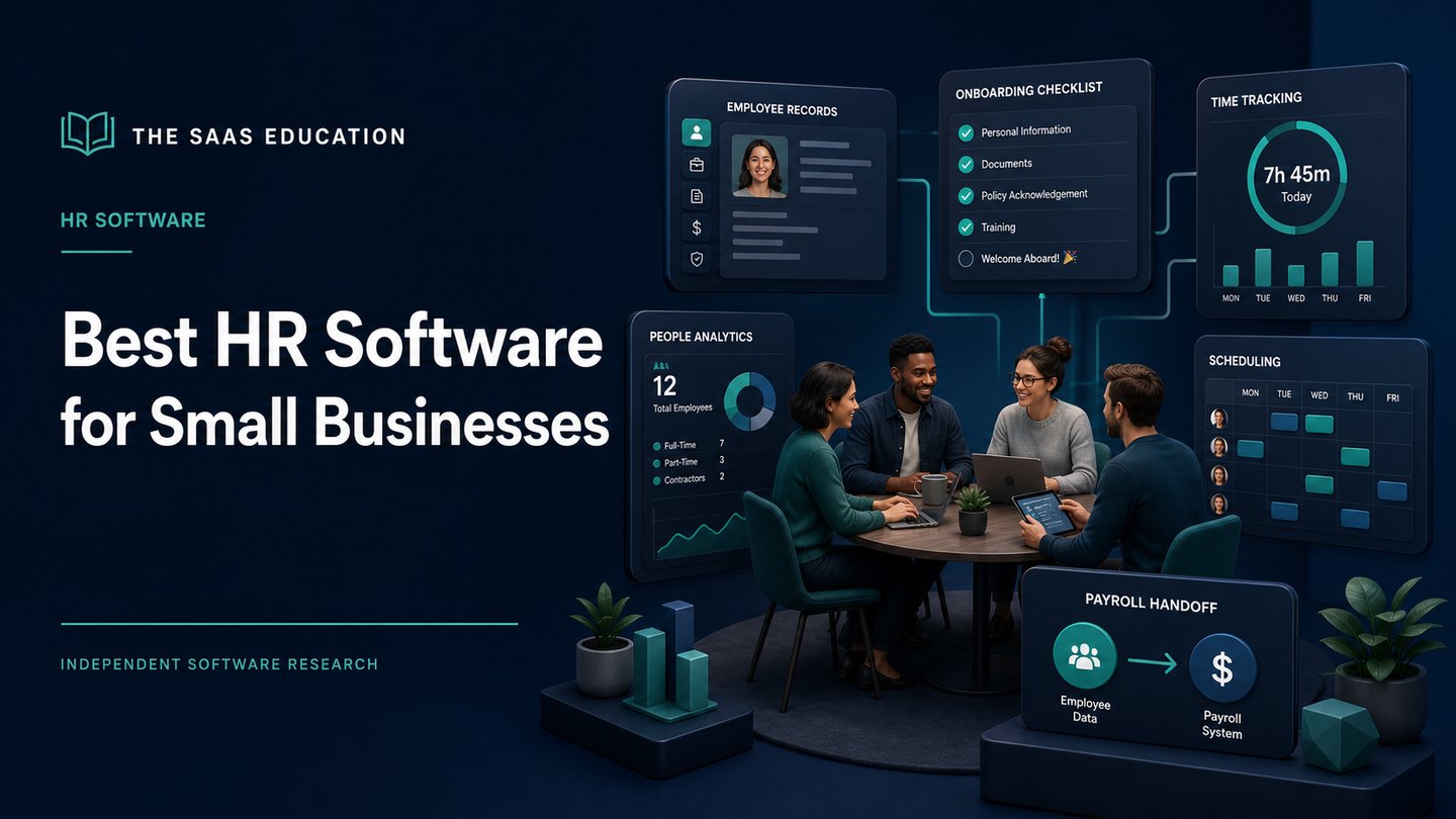 Small-business HR software workflows for records, onboarding, time tracking, scheduling, and payroll