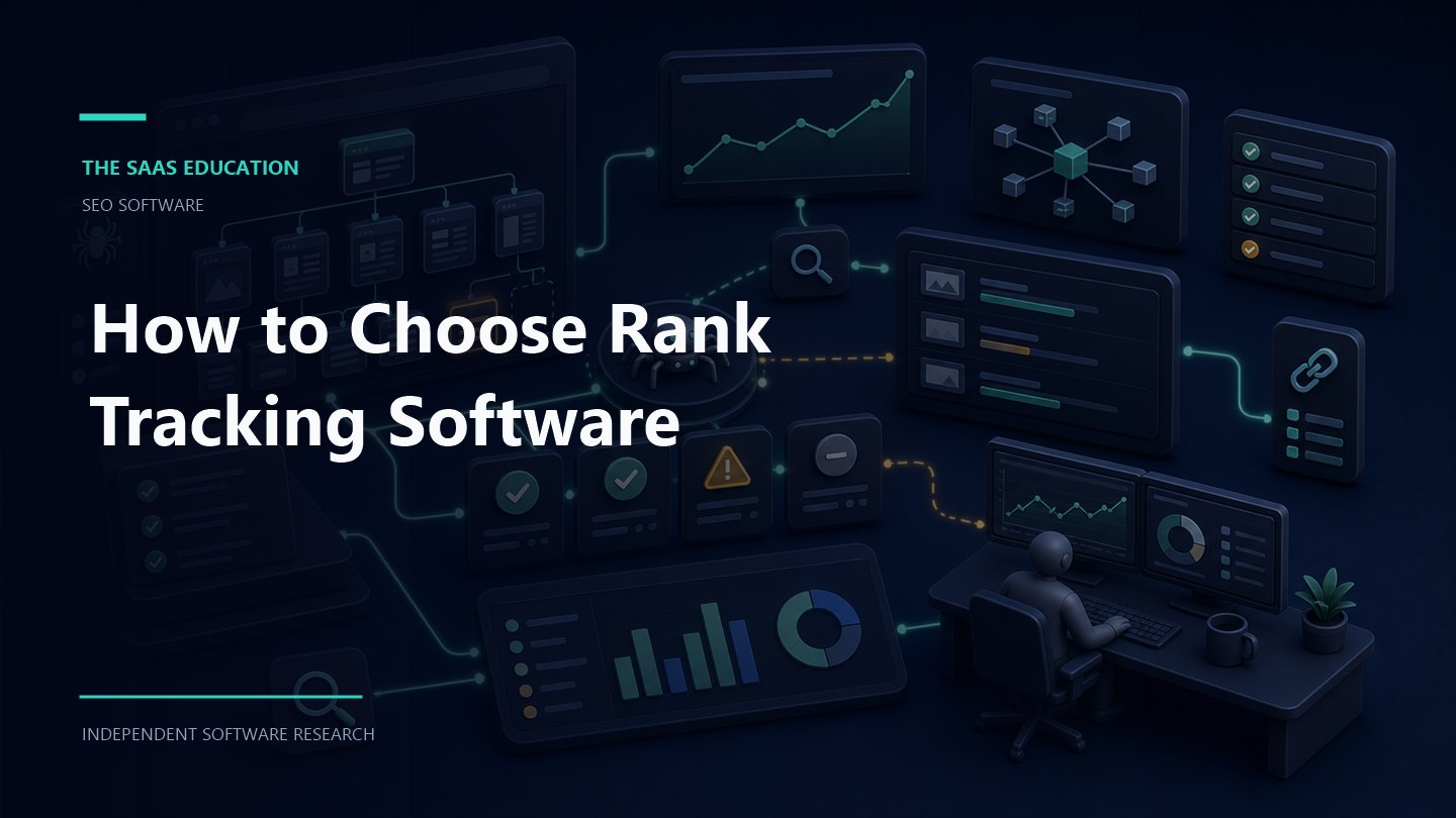 rank tracking software workflow showing evaluation criteria, ownership, controls, and review checkpoints