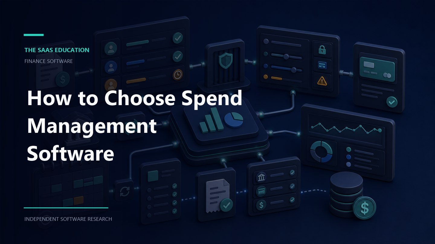 spend management software workflow showing evaluation criteria, ownership, controls, and review checkpoints