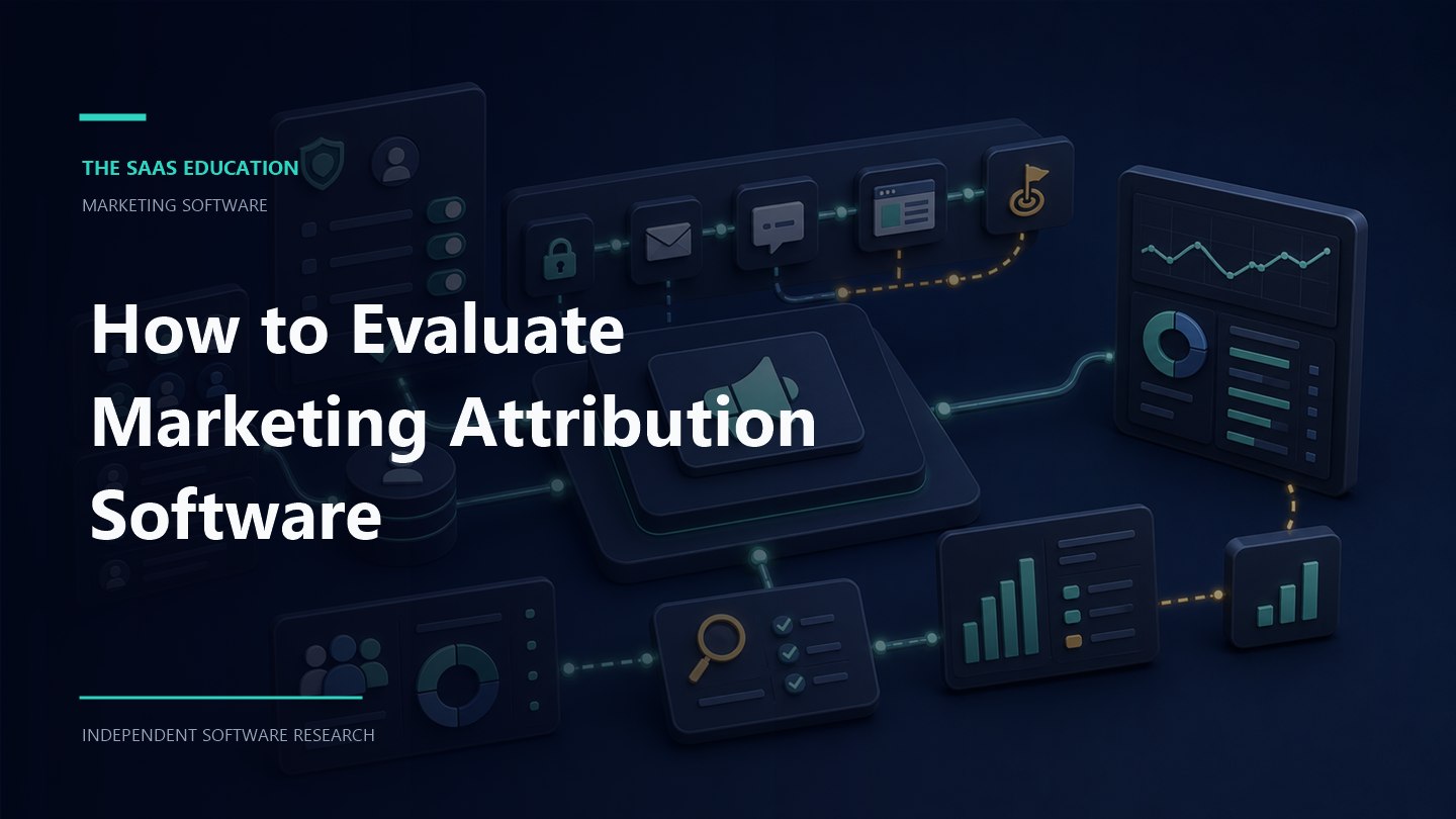 marketing attribution software workflow showing evaluation criteria, ownership, controls, and review checkpoints