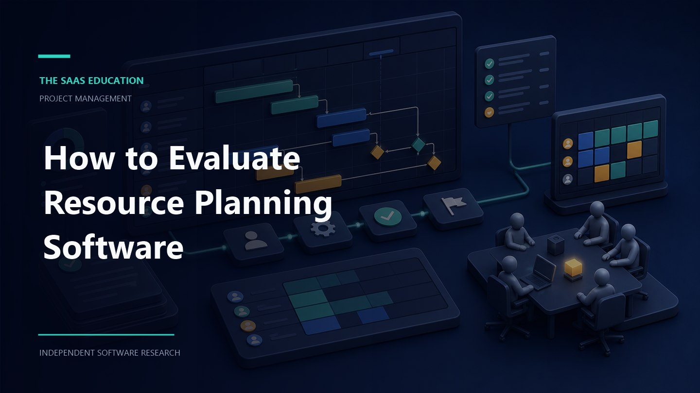 resource planning software workflow showing evaluation criteria, ownership, controls, and review checkpoints