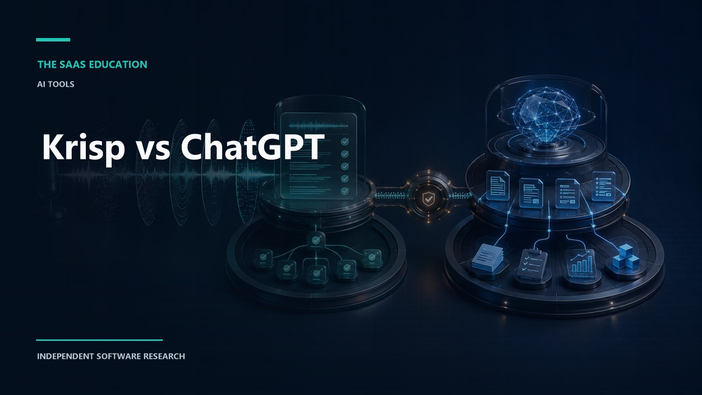 Krisp versus ChatGPT comparison editorial cover