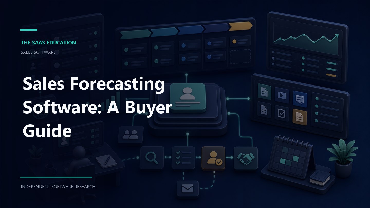 sales forecasting software workflow showing evaluation criteria, ownership, controls, and review checkpoints