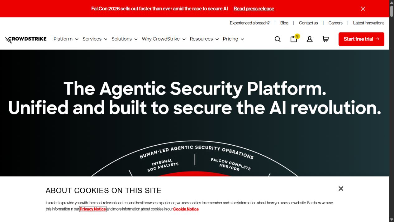 CrowdStrike Falcon official platform homepage