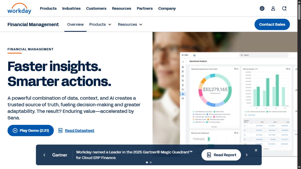 Workday Financial Management official product page